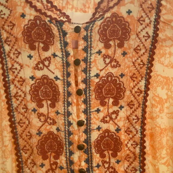 Gorgeous boho Anthropologie Claudia embroidered babydoll tunic - Picture 2 of 10